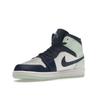 Мужские кроссовки Air Jordan 1 Mid Blue Mint Mystic-Navy Mint-Foam White 554724-413
