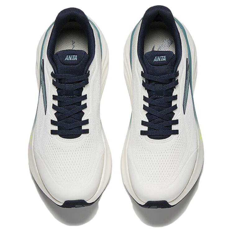 Anta Текстиль, Синтетическая кожа Нескользящая Устойчивая к истиранию Низкие Повседневные Беговые Кроссовки Мужские Бело-зеленые 112515508-6