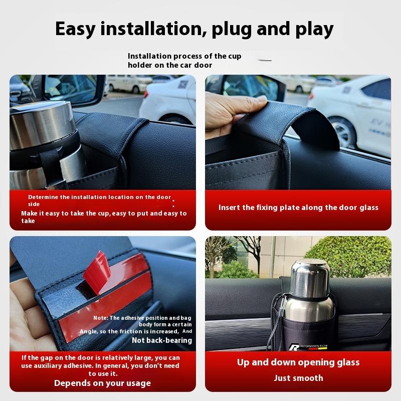 Cup Holder For Car Door Car Seat Side Organizer Water Bottle Holder Car Seat Storage Organizer Door Cup Holder Multifunctional