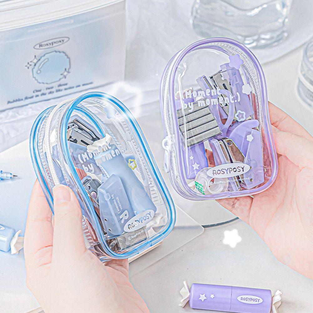 Portable Scrapbook Tools Set INS Punch Machine Kit Mini Punch Stapler Kit Binding Tool