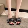 Fashion Slides Open Toe Sexy Shoes for Women Heeled Woman Slippers Pearl Sandals Low Price Designer Luxury Pvc New Fashion Original Shoe