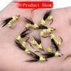 6/10Pcs/Box 2 Mixed Styles Bead Head Fast Sinking Nymph Lure, Humpy Fly&Brasshead Prince Nymph Fishing For Trout Artificial Insect Bait Lure