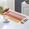 6/4 шт. Двухполосные прямоугольные теслиновые ПВХ подставки под тарелки для дома, декоративные коврики для обеденного стола, подкладки под миски, термоизоляционные нескользящие коврики