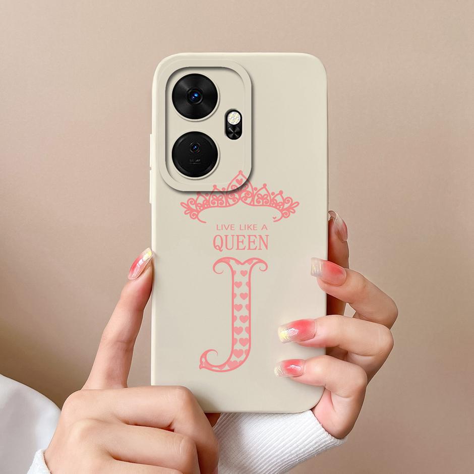Для Itel P55 Plus 4G Чехлы Роскошный Узор Короны и Букв Гладкий Ударопрочный Силиконовый Задний Чехол Для Itel P55 PLUS 6.6 Дюймов Funda