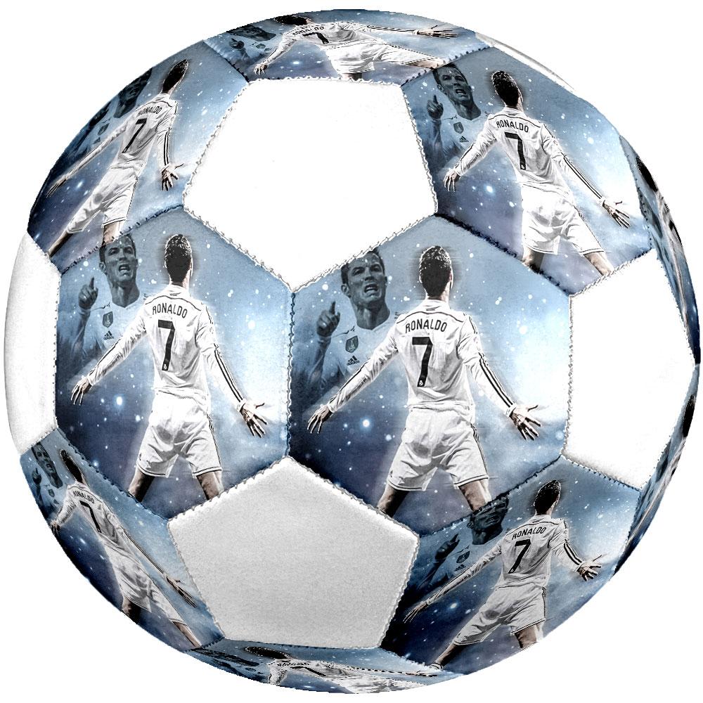 Футбольный мяч Cristiano Ronaldo, размер 5, разноцветный, подходит для всех возрастов, сшит машинным швом, материал ПВХ, соревновательного качества, прочный и с высоким отскоком