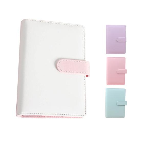 6-Ring Multi-pockets Loose-Leaf Binder Cover Faux Leather Planner Diary Loose-Leaf Notebook Cover School Supplies