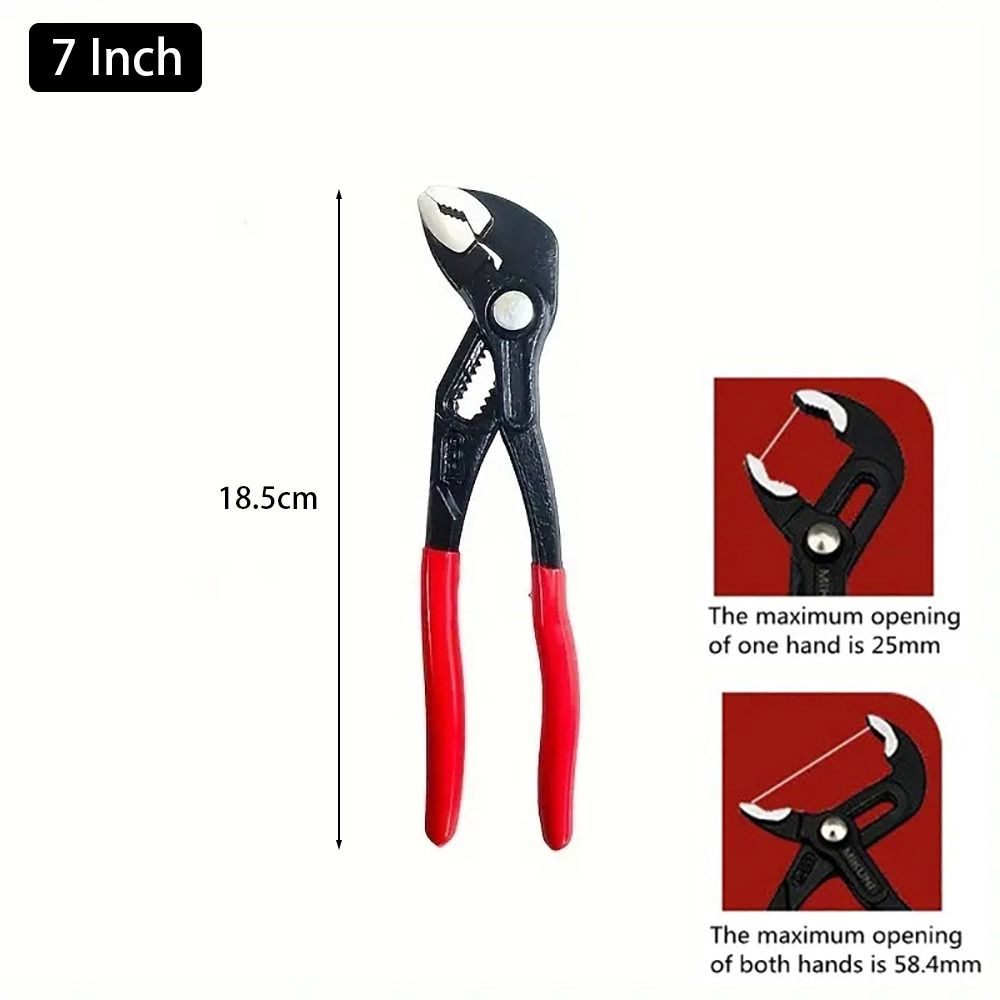 1Pcs Large Opening Water Pipe Plier Plumber Plumbing Waterpump Pliers Durable Clamp Wrench