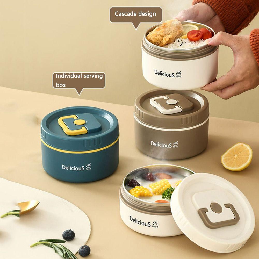 Большой емкости изолированный пищевой контейнер из нержавеющей стали ланч-бокс с сумкой для хранения для взрослых