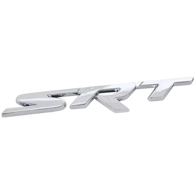 3D Metal Car Front Grille Emblem for SRT Logo Durango Ram 1500 Charger Viper Challenger Caliber Body Trunk Badge Stickers