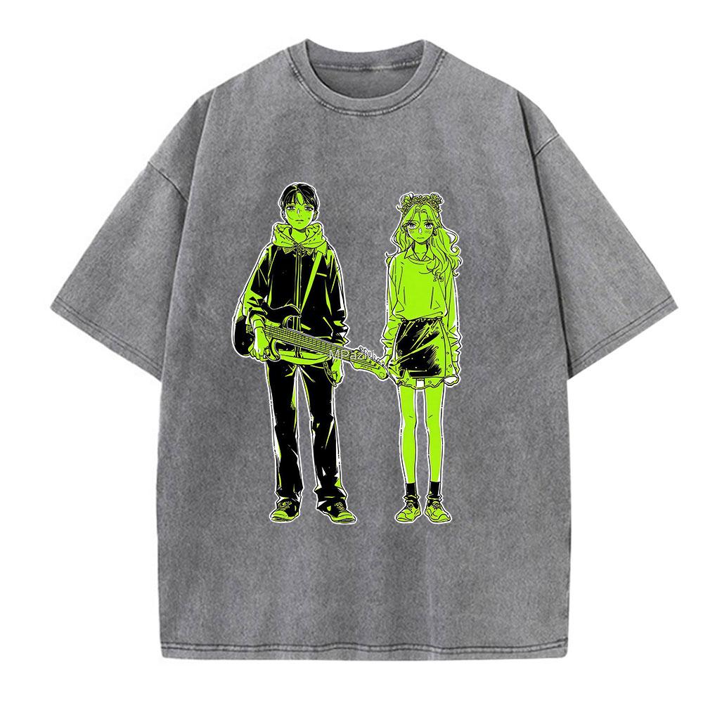 Vintage Washed The Guy She Was Interested in Wasnt A Guy At All T Shirt Men Women Clothing Harajuku Oversized Casual Tshirt