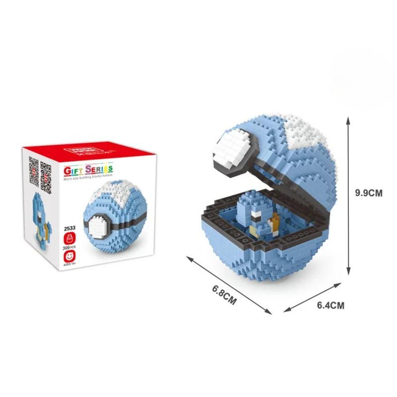 Мяч микро строительные блоки Пикачу Иви Чармандер Psyduck Magikarp Lapras DIY мини-кирпичные фигурки игрушки для детей