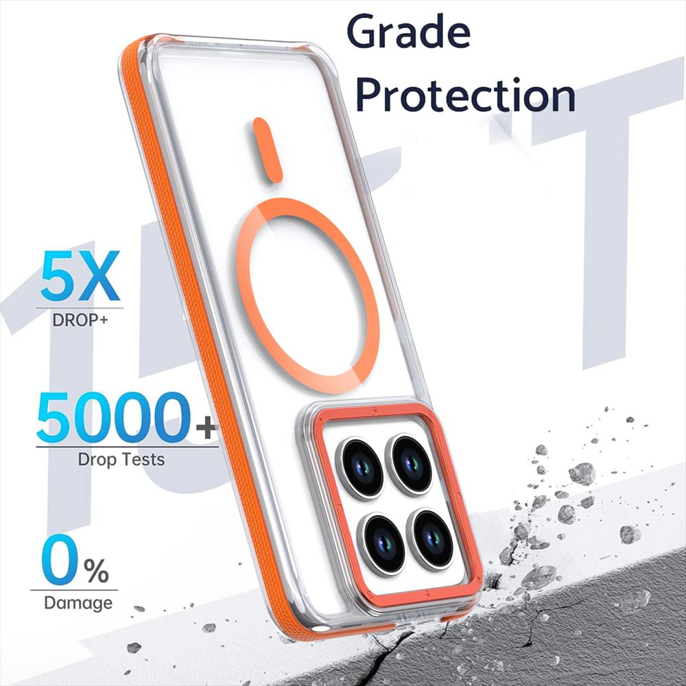 KEYSION Прозрачный магнитный чехол HD для MagSafe для Xiaomi 14T 15T Pro 5G Прозрачная противоударная крышка для телефона для Xiaomi 15T 14T Pro