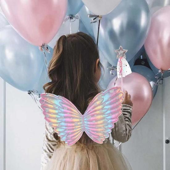Градиентное крыло бабочки для девочек, крыло феи-принцессы, крыло бабочки, костюм для нарядного платья на день рождения, свадьбу, аксессуары для Хэллоуина для вечеринок, выступлений