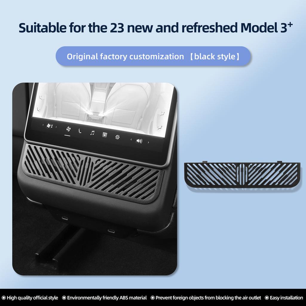For Tesla Model 3 Highland 2025 2025 Rear Air Outlet Protective Cover Accessories Model Y Launch 2025 Air Vent Filter Cover Trim