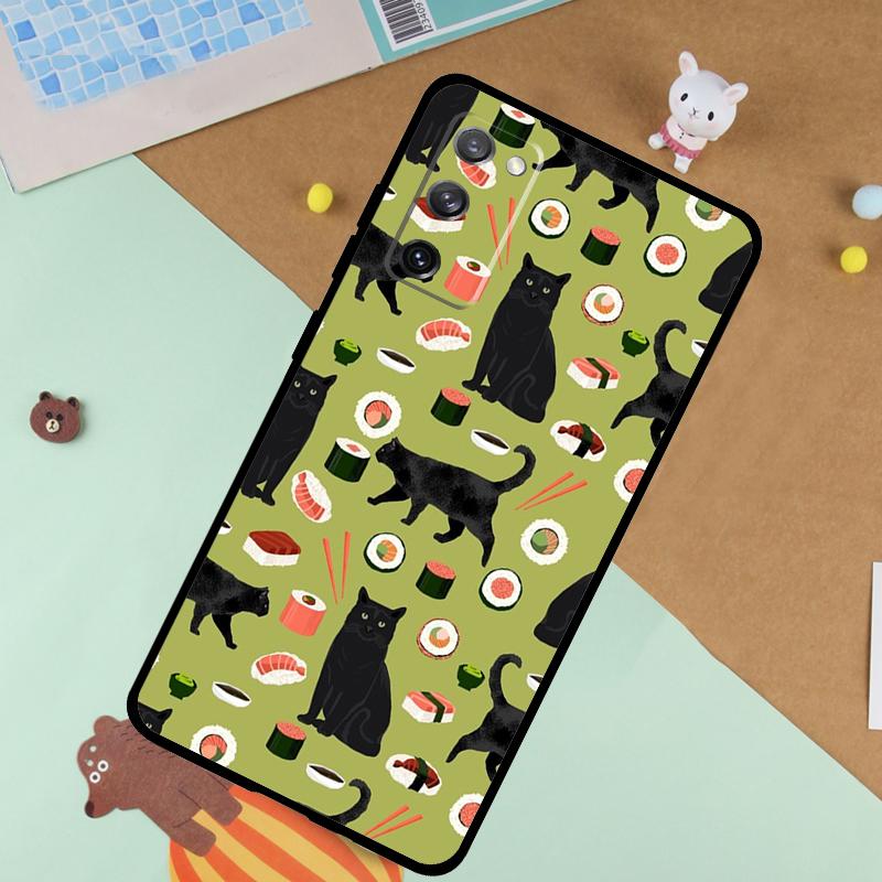 Food Sushi Soft Case For Samsung Galaxy S25 Ultra S9 S10 S20 FE S21 S22 S23 Plus S24 Ultra Funda Cover