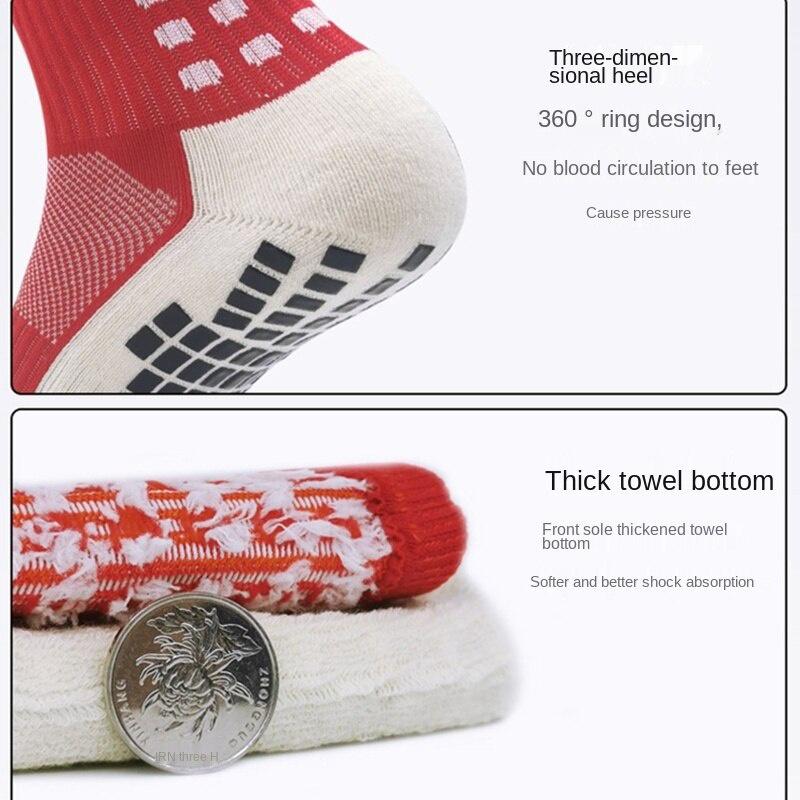 Футбольные носки, мужские спортивные носки, нескользящие футбольные баскетбольные носки с силиконовой подошвой