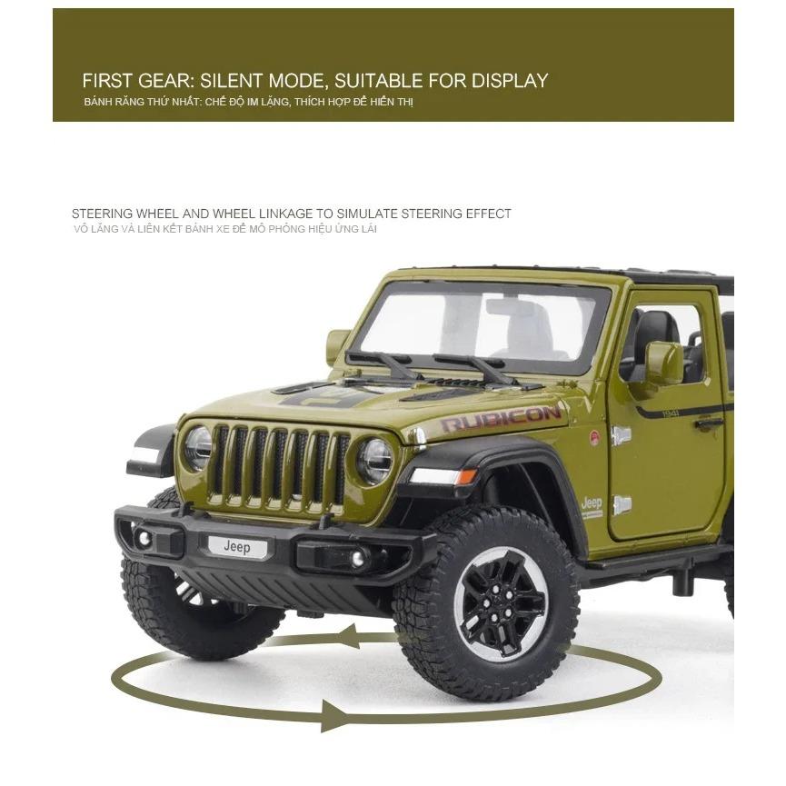 Масштаб 1/20 Jeep Wrangler Rubicon литые модели автомобилей из сплава металлические игрушечные внедорожники модель автомобиля имитационная коллекция детский подарок