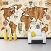 Vintage World Map Wine Stopper 3d Stereo Relief Mural Wallpaper Restaurant Bar Living Room Tv Backdrop Wall Paper