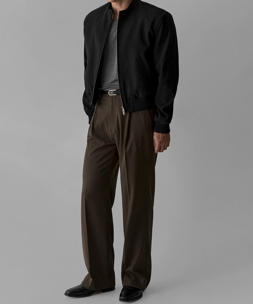 BOWLOW PRODUCT Stand Collar Suede Jacket [Black]