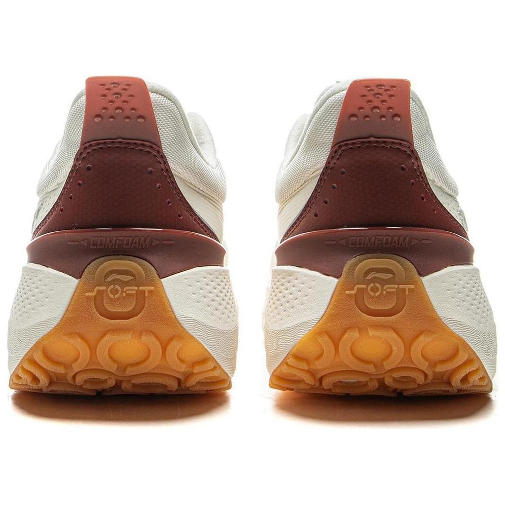 Li Ning SOFT PLUS Текстиль, ТПУ Низкие Повседневная Обувь Мужская Бежевый Белый Красный AGLV003-1
