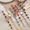 Women Round Crystal Bracelet Watch Ladies Quartz Clock Wristwatches