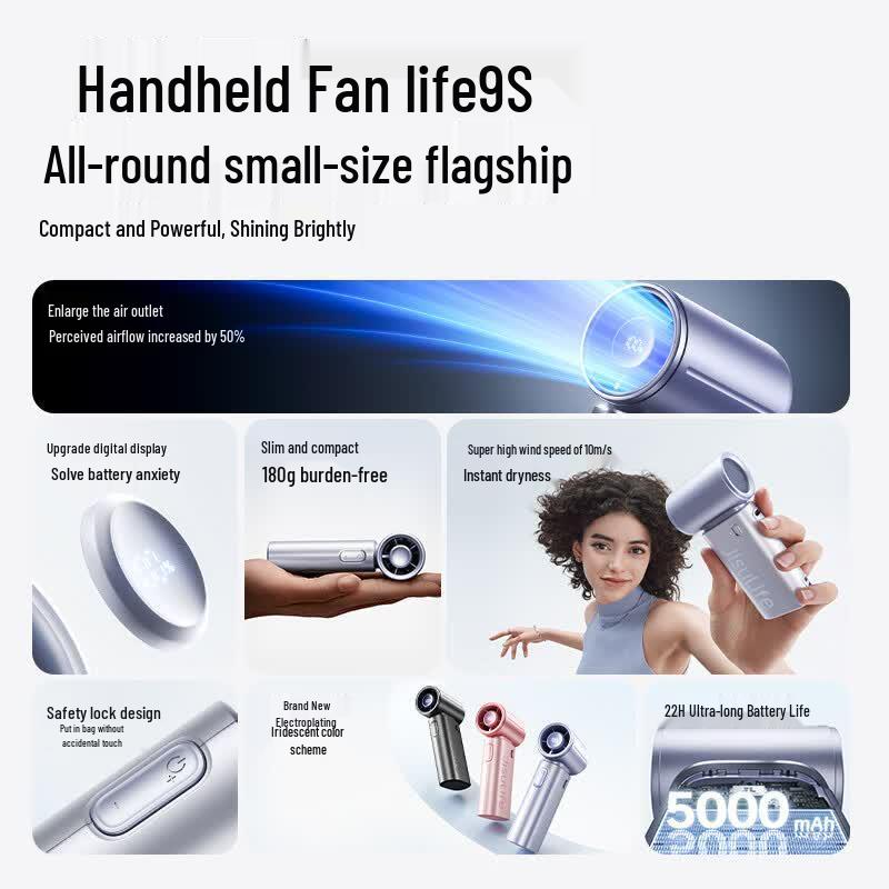 JISULIFE Ручной вентилятор Life9S Turbo
