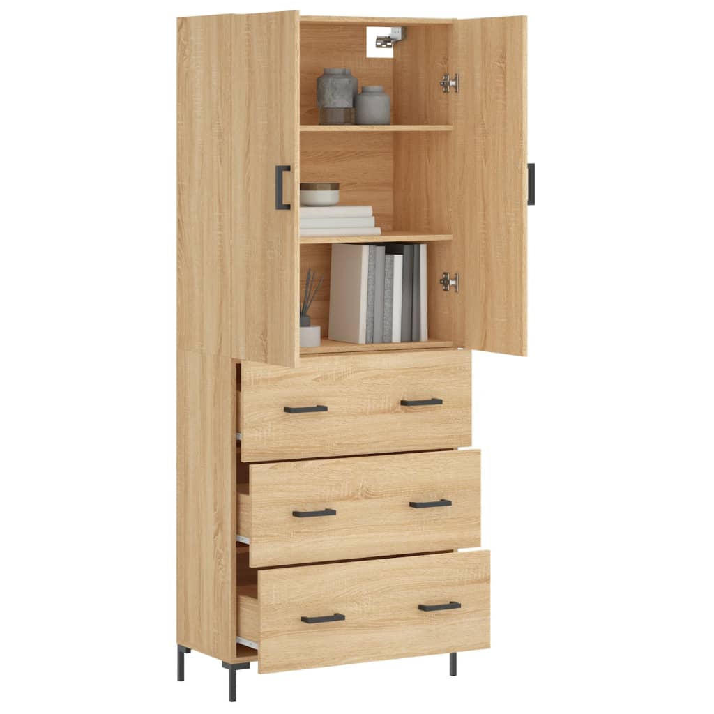 Highboard Sonoma Oak 69.5 x 34 x 180 cm Particle Board