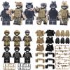 Military Weapons Camouflage Ghost Specia Force Soldier SWAT Tactical Vest Accessories Minifigures Parts Building Bricks Toys