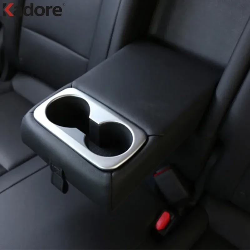 Car Rear Seat Water Cup Holder Frame Cover Trim For Hyundai Tucson 2015 2016 2017 2018 Matte Interior Accessories