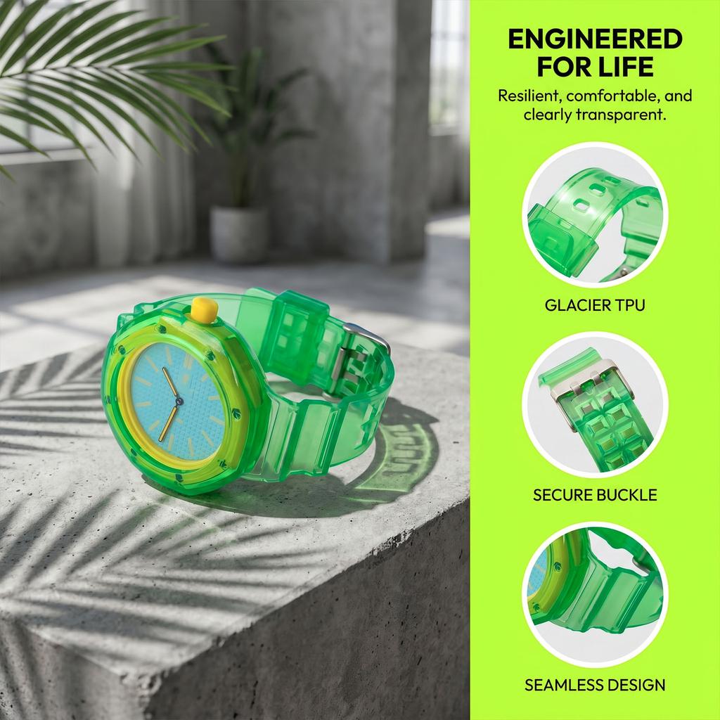 Мод-комплект: ТПУ-чехол + ремешок для Swatch AP Royal Pop Pocket Changer на наручные часы, Интегрированный защитный чехол, Аксессуары для модификации