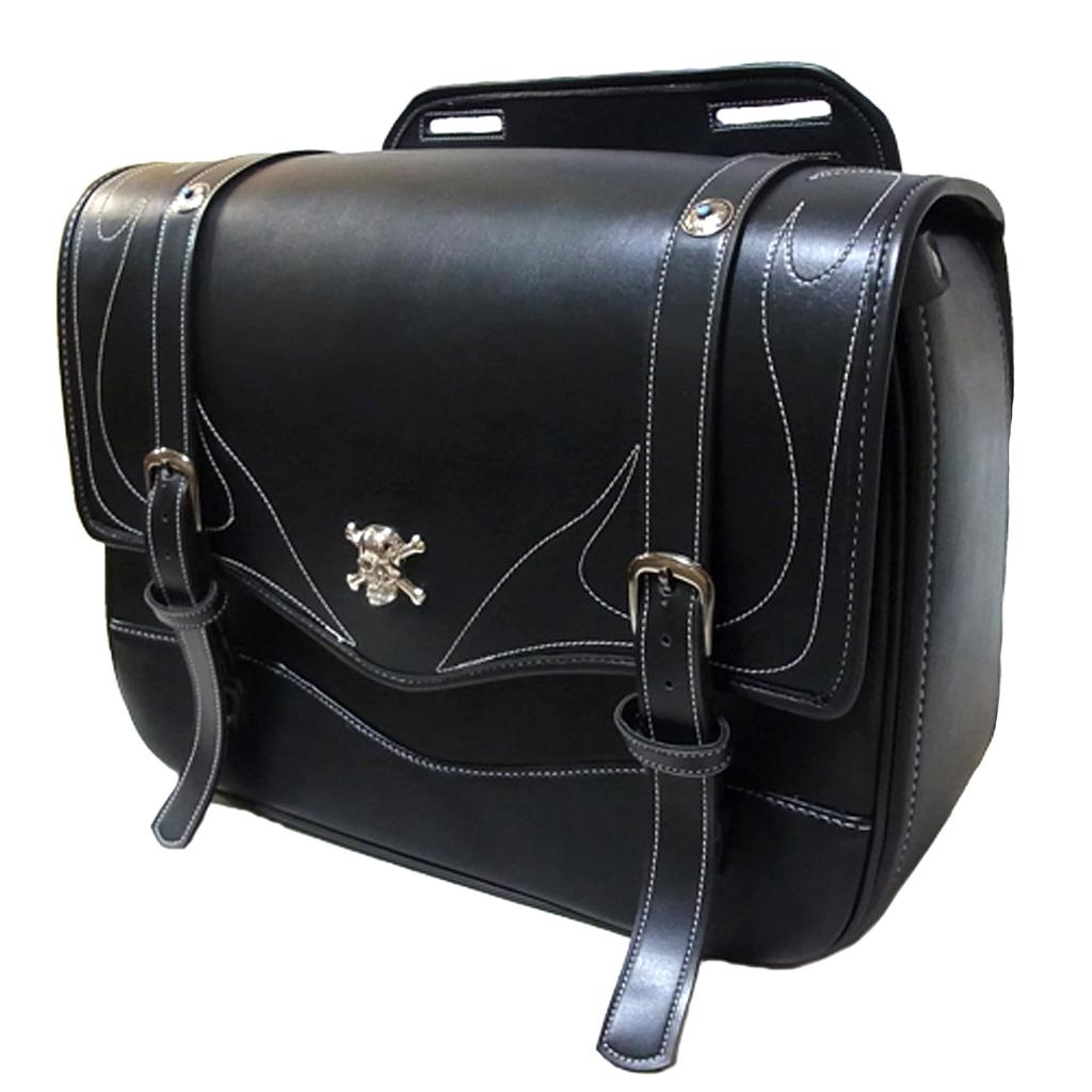 Motorcycle Bag Side Bag SADDLE SINGLE Black [Xross]