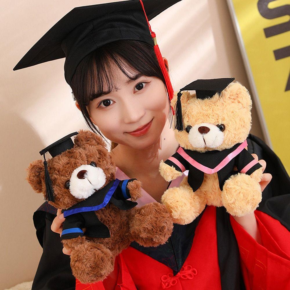Soft Doctor Cap Graduation Bear Doll 23/28cm Bear Animal Doll Birthday Graduate Gifts