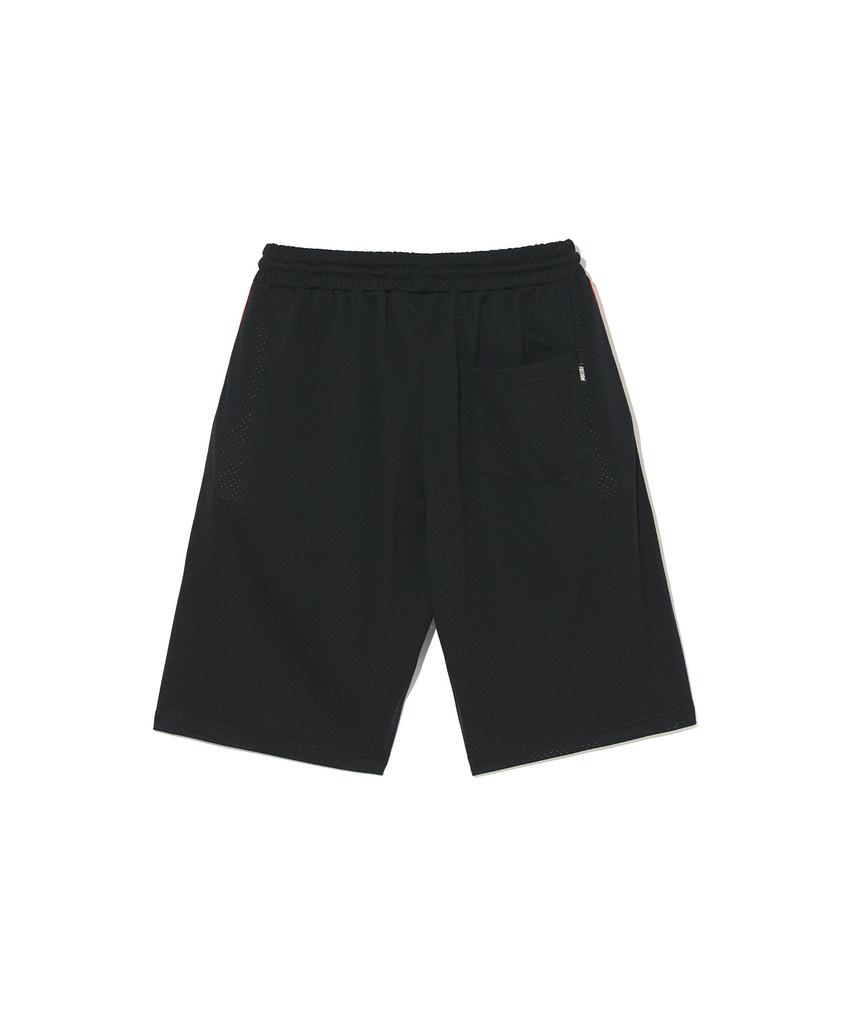 FREEDOM Olympia Lettering All Mesh Bermuda Shorts (Black)