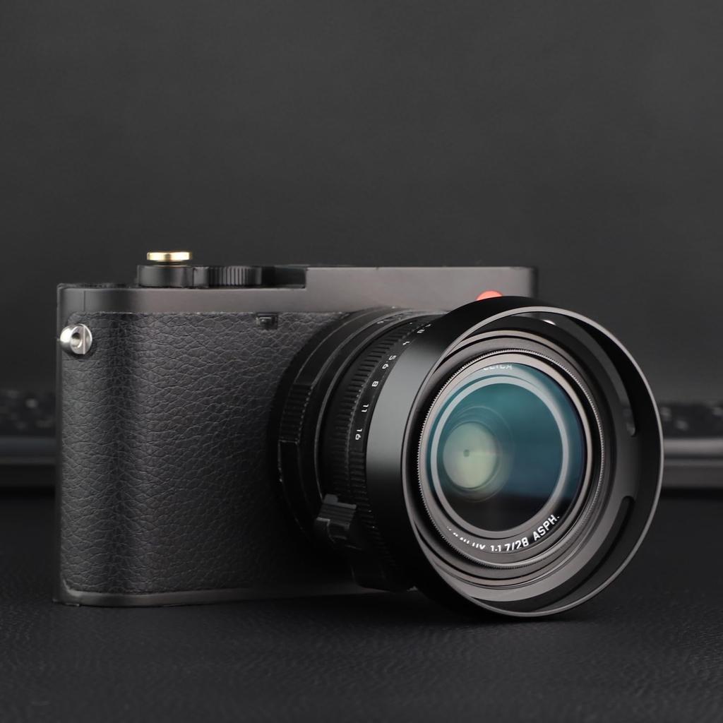 Металлическая бленда объектива Haoge для камеры Leica Q3 Q2 QP q Typ 116 Typ116, черная с крышкой Q3-43 QP LH-LQOB+FLC-49