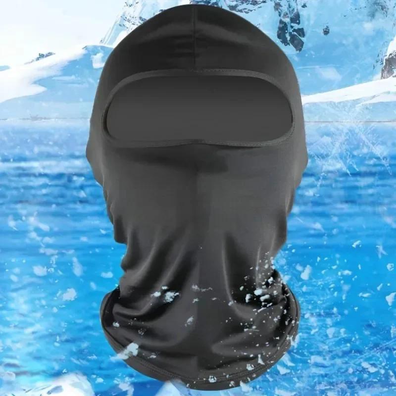 Cycling Balaclava Unisex Breathable Ice Silk Motorcycle Riding Sports Face Mask Neck Protect Summer Sunscreen Headwear