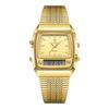 Waterproof Gold Antique Stainless Steel Rectangular Watch Quartz Watch Fashion Watch Gold Birthday Anniversary Day Christmas Day Present Men's