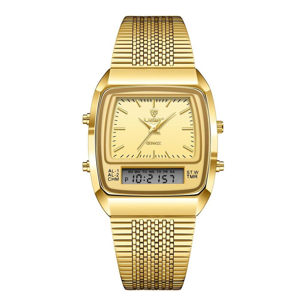 Waterproof Gold Antique Stainless Steel Rectangular Watch Quartz Watch Fashion Watch Gold Birthday Anniversary Day Christmas Day Present Men's