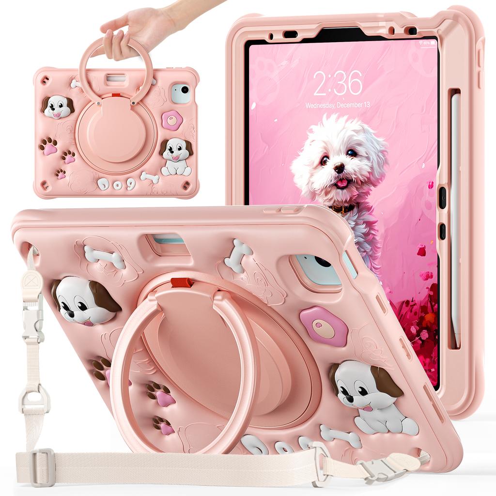 Чехол-ручка Универсальный для iPad Air 11 2025 M3 2024 M2 Pro11 2018-2022 Air 4 5 10.9" Вращающаяся подставка Бронированный чехол Детский Мультяшный