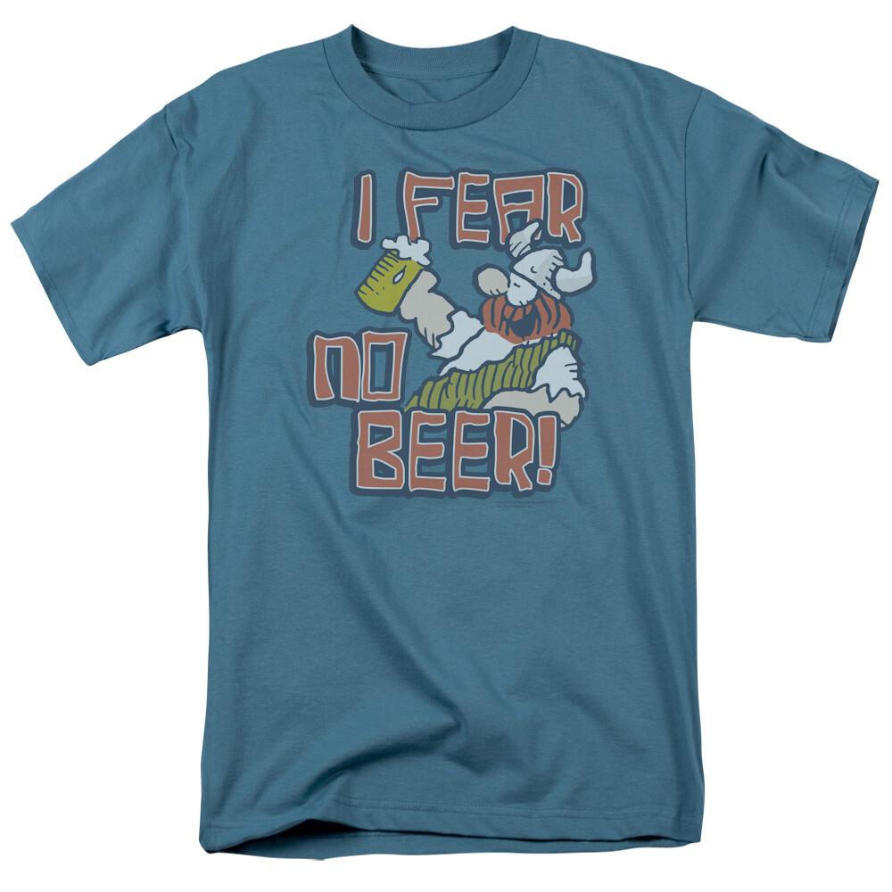 Hagar The Horrible I Fear No Beer T Shirt Mens Licensed Comic Strip Tee Slate