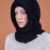 VARZAR Monogram Label Soft Knit Balaclava Black