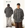 Мужская рубашка Maillard Wear в американском стиле в клетку, тонкое пальто для мальчиков, модная рубашка в корейском стиле