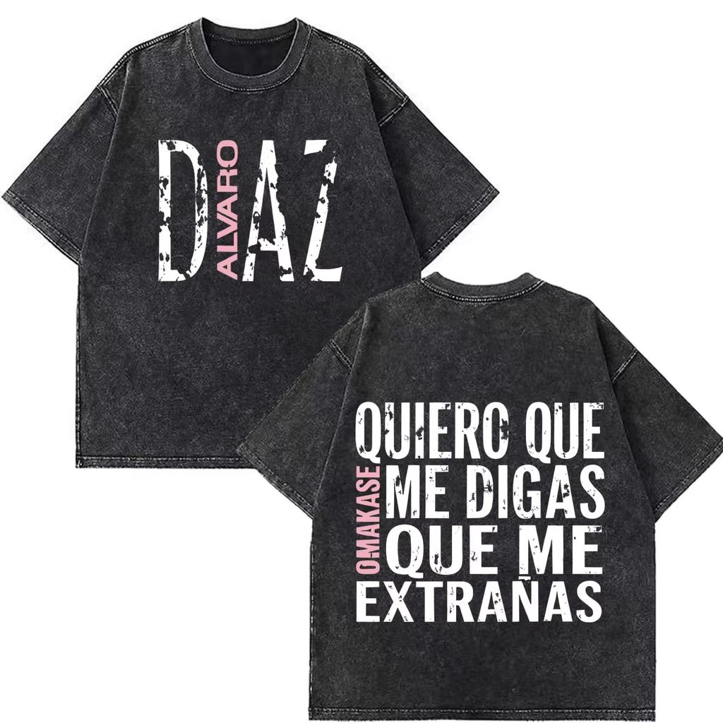 Alvaro Diaz Omakase Album 2026 Tour Merch Vintage Washed TShirt Men Women Loose Casual T-shirt Lightweight Breathable and Comfortable Clothes