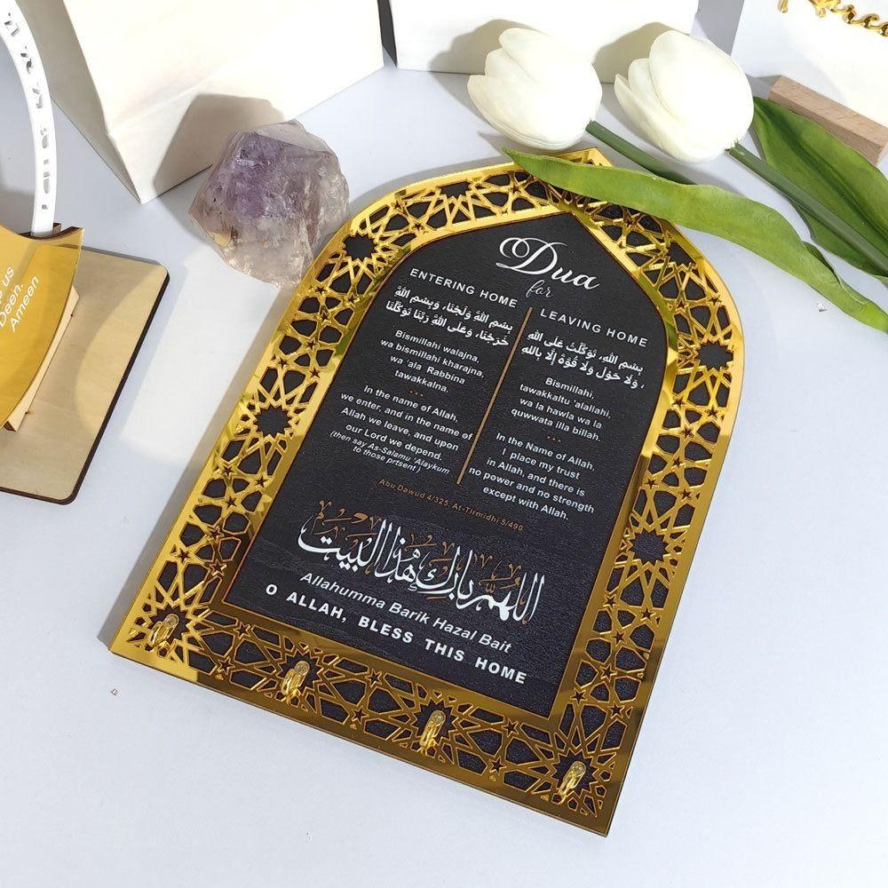 Detachable Islamic Key Rack Wall Mounted Key Organizers Hook Arabic Key Holder  Eid Al Adha Gift