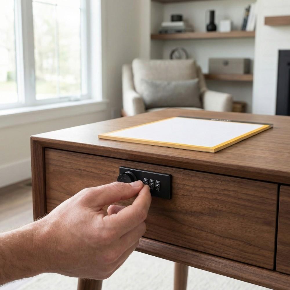 3 Digit Drawer Turntable Password Lock Anti-Theft Dial Combination Lock Safe Deposit Box