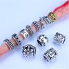 5pcs/bag Silver Metal Hair Rings Braid Dreadlocks Bead Hair Cuffs Dread Tube Charm Dreadlock for DIY Hair Accessaries