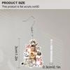 2D Flat Novelty Cat Earring Acrylic Animal Cat Dangle Drop Earring for Women Jewelry