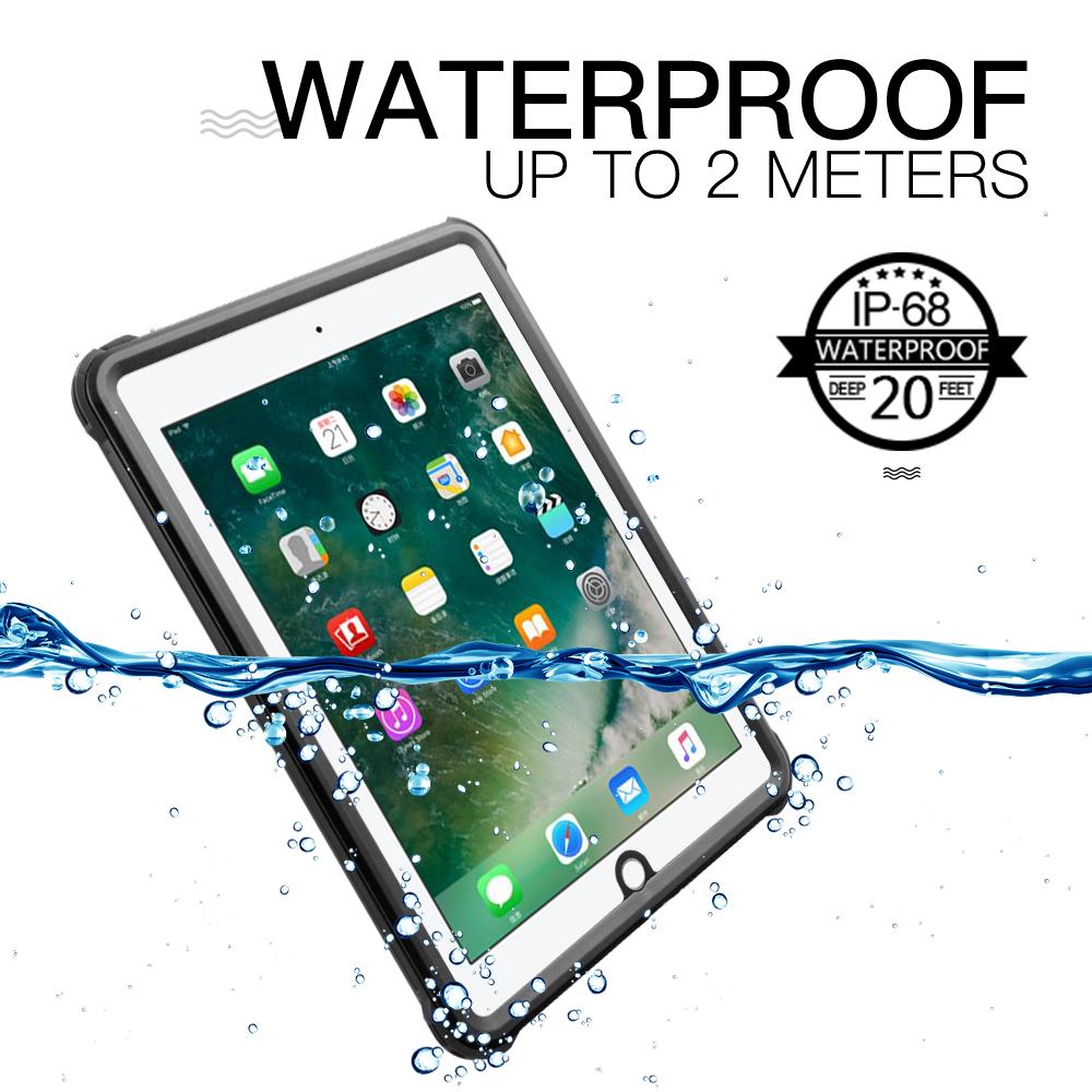 Водонепроницаемый чехол-кейс IP68 для Apple iPad 9.7 Air 3 Pro 10.5 со встроенной защитой экрана, водостойкий, с подставкой и ремешком