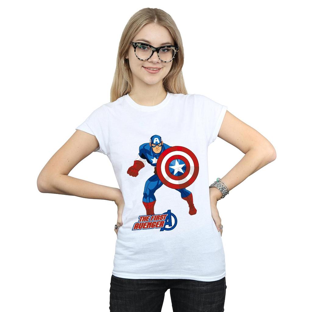 Captain America Womens/Ladies The First Avenger T-Shirt