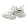 New Women's 2024 Korean Edition Thick Sole Casual Shoes Mesh Breathable Sports Shoes Fashion Versatile Lace Up Running Shoes