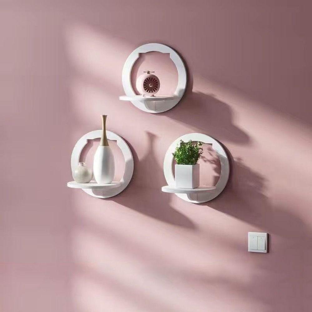 PVC board Wall shelving rotundity/square/hexagon Wall display Wall decoration shelf  bedroom